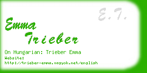 emma trieber business card